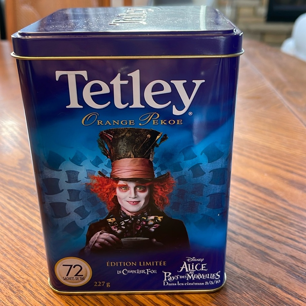 Limited Edition Collectors Tetley Tea Tin featuring Alice